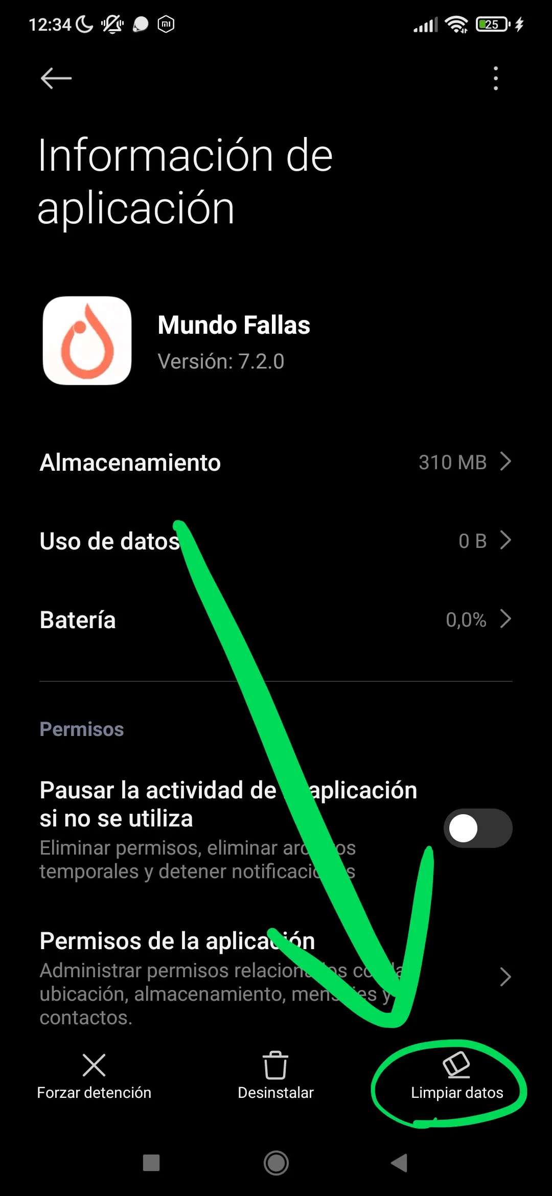 Paso 6: Abajo a la derecha verás Limpiar Datos.