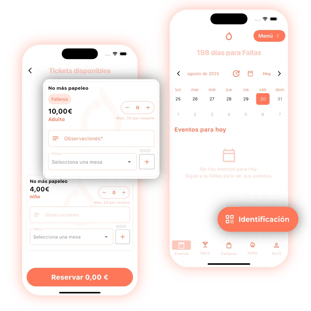 Pantalla principal de la app Mundo Fallas